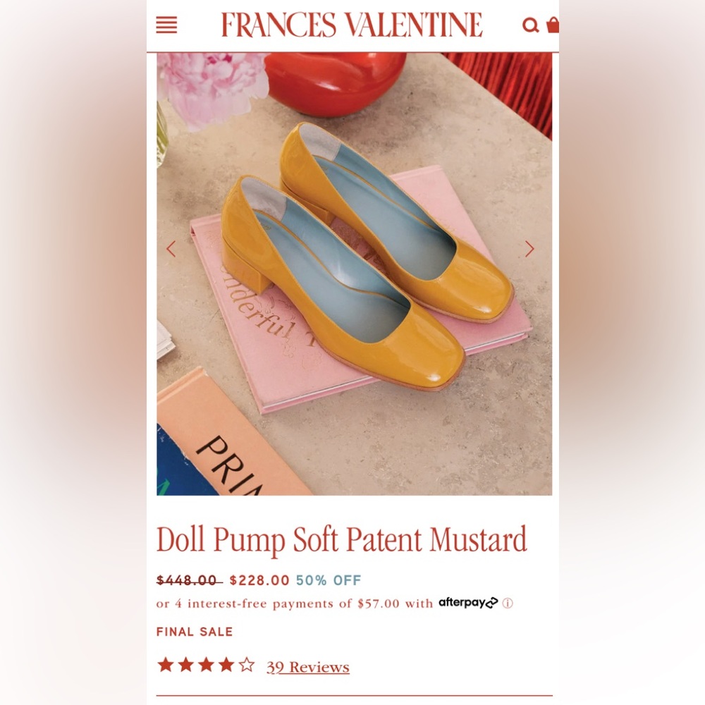 Frances Valentine doll patent shoes